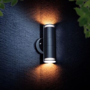 Απλίκα Up-Down 2xGU10 Eξωτερικού Xώρου Μαύρο Αλουμίνιο IP44 V-TAC – 24167