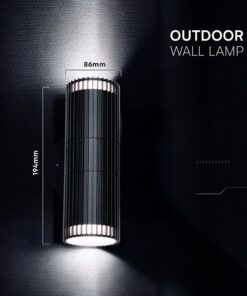 Απλίκα Up-Down 2xGU10 Eξωτερικού Xώρου Μαύρο Αλουμίνιο IP44 V-TAC – 24167