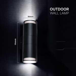 Απλίκα Up-Down 2xGU10 Eξωτερικού Xώρου Μαύρο Αλουμίνιο IP44 V-TAC – 24167