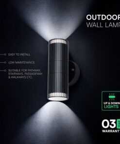 Απλίκα Up-Down 2xGU10 Eξωτερικού Xώρου Μαύρο Αλουμίνιο IP44 V-TAC – 24167