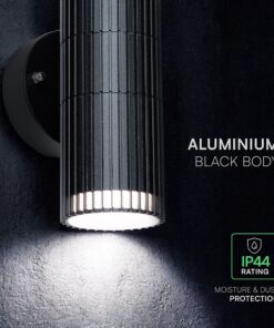 Απλίκα Up-Down 2xGU10 Eξωτερικού Xώρου Μαύρο Αλουμίνιο IP44 V-TAC – 24167