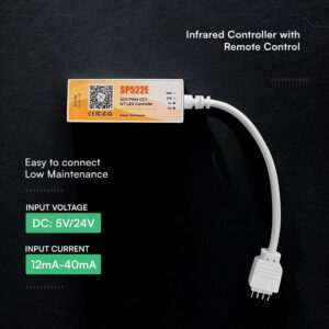 SMART Wi-Fi Controller Για Ταινία LED CCT Cree Chip 12/24V 72W/144W V-TAC – 24173