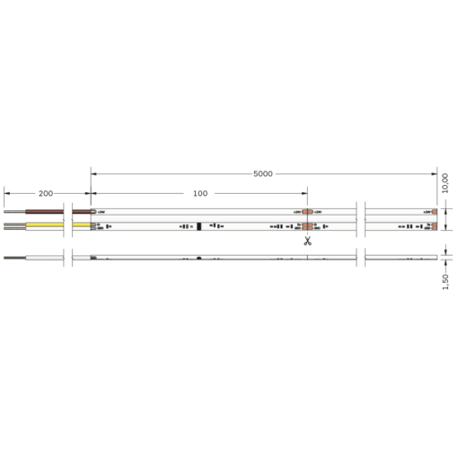 Ταινία LED TΩRA COB SPI RGB 9,6W 24V  840 led/m 5m  (10mm) CUBALUX – 2-CL502124