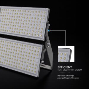 LED Προβολέας 500W Αδιάβροχος IP65 V-TAC Cree Chip Μαύρος 60° 67.500lm Ψυχρό Λευκό 6500K 6yrs Wty – 972126