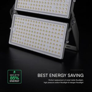 LED Προβολέας 500W Αδιάβροχος IP65 V-TAC Cree Chip Μαύρος 60° 67.500lm Ψυχρό Λευκό 6500K 6yrs Wty – 972126