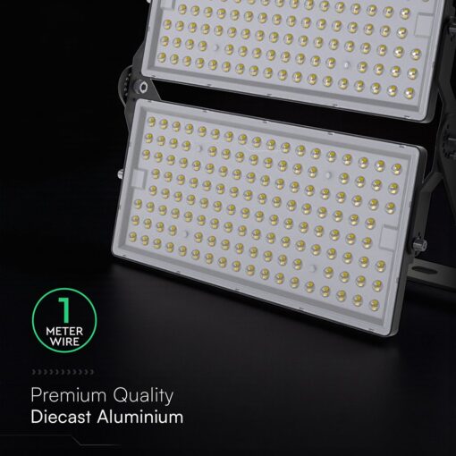 LED Προβολέας 500W Αδιάβροχος IP65 V-TAC Cree Chip Μαύρος 60° 67.500lm Ψυχρό Λευκό 6500K 6yrs Wty – 972126