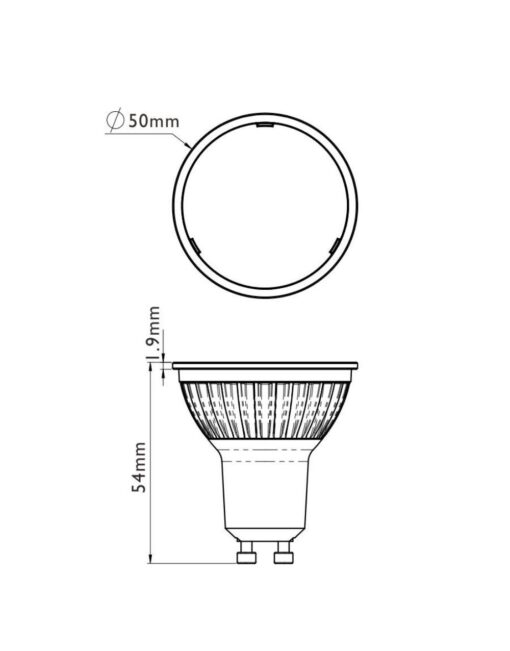 ΛΑΜΠΑ GU10 6,8W 2700K 60o CRI97 430LM 230V PRO+ DICRO PRECISE DIMMABLE LOGICA LOGICA – 2-MC21690
