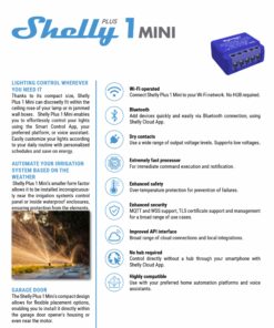 Shelly 1 Mini Gen 3 | Shelly 1 Mini Gen 3 – EAN 3800235261576