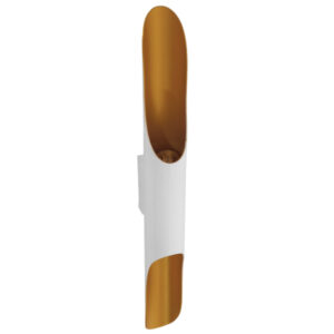 GLOBOSTAR® ESTERINA 01303 Μοντέρνο Φωτιστικό Τοίχου – Απλίκα με Ντουί 2 x E27 AC 220-240V IP20 – Λευκό & Χρυσό – Μ5.5 x Π8 x Υ60cm