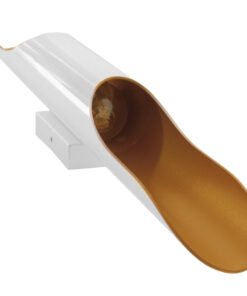 GLOBOSTAR® ESTERINA 01303 Μοντέρνο Φωτιστικό Τοίχου – Απλίκα με Ντουί 2 x E27 AC 220-240V IP20 – Λευκό & Χρυσό – Μ5.5 x Π8 x Υ60cm