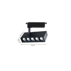 InLight Σποτ 20W μονοφασικής ράγας σε μαύρο χρώμα (T1-05800-Black )