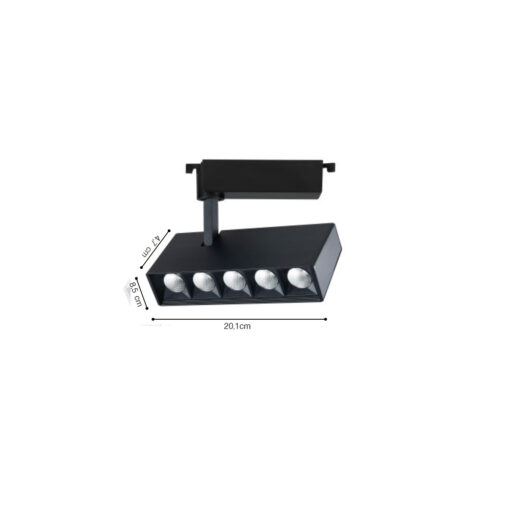 InLight Σποτ 20W μονοφασικής ράγας σε μαύρο χρώμα (T1-05800-Black )