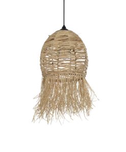 GLOBOSTAR® ROKA 205-0076 Boho Κρεμαστό Φωτιστικό Οροφής με Ντουί 1 x E27 AC 220-240V IP20 – Μπεζ – M25 x Π25 x Υ45cm
