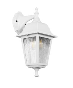 GLOBOSTAR® SOLME 203-0221 Vintage Φωτιστικό Τοίχου – Απλίκα με Ντουί 1 x E27 AC 220-240V IP44 – Λευκό – Μ15 x Π20 x Υ35cm