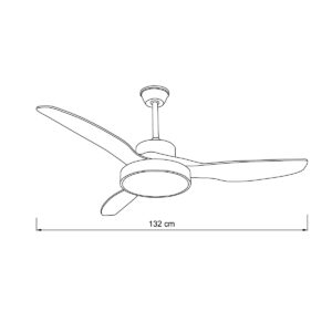 it-Lighting Nitinat 25W 3CCT LED Fan Light in White and wooden Color (102000210)