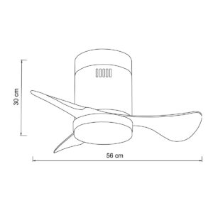 it-Lighting Elsinore 15W 3CCT LED Fan Light in Black with Wooden Color (102000480)
