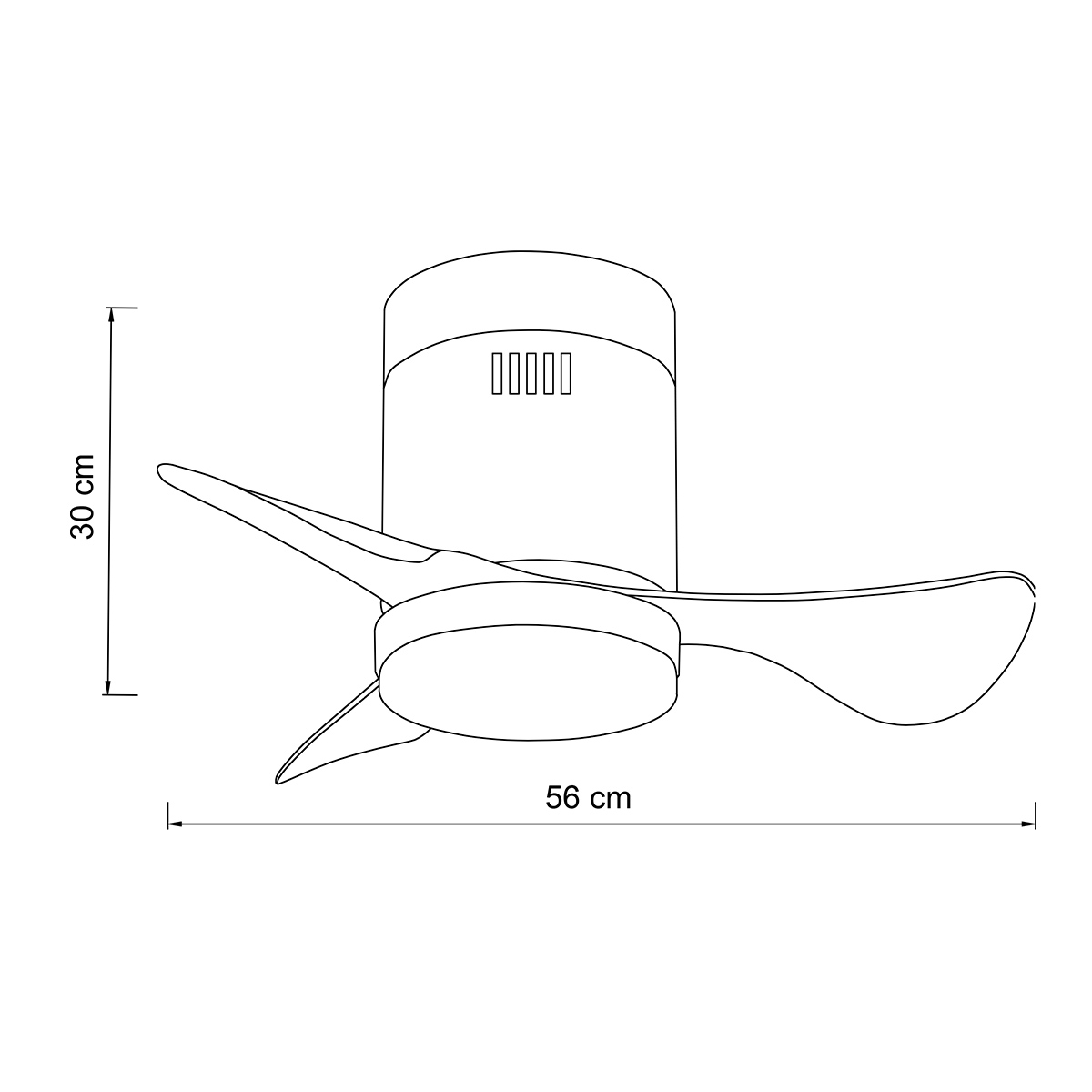 it-Lighting Elsinore 15W 3CCT LED Fan Light in Black with Wooden Color (102000480)