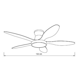 it-Lighting Denali 24W 3CCT LED Fan Light in Grey and wooden Color (102000730)