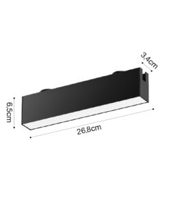 Inlight Φωτιστικό LED 12W 3000K για Chandler Track μαύρη απόχρωση D:3,4cmx6,5cmx26,8cm (13C-00061)