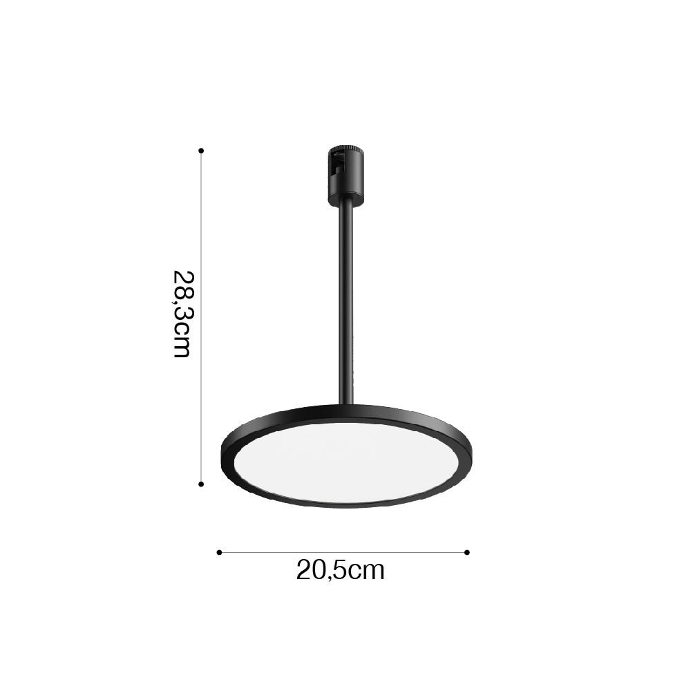 Inlight Φωτιστικό LED 15W 3000K για Chandler Track σε μαύρη απόχρωση D:20,5mx28,3cm (13C-00081)