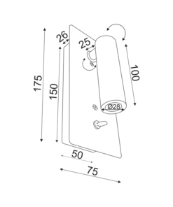 ΕΠΙΤΟΙΧΟ Φ/Σ LED 3W 4000K ΧΩΝΕΥΤΟ ΜΕΤΑΛΛΙΚΟ ΛΕΥΚΟ INYOKA ACA – 151BMW