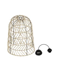 GLOBOSTAR® NETI 205-0025 Boho Κρεμαστό Φωτιστικό Οροφής με Ντουί 1 x E27 AC 220-240V IP20 – Μπεζ – M35 x Π35 x Υ63cm