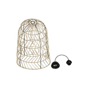 GLOBOSTAR® NETI 205-0025 Boho Κρεμαστό Φωτιστικό Οροφής με Ντουί 1 x E27 AC 220-240V IP20 – Μπεζ – M35 x Π35 x Υ63cm