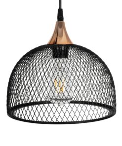 GLOBOSTAR® GLIND 201-0082 Vintage Κρεμαστό Φωτιστικό Οροφής με Ντουί 3 x E27 AC 220-240V IP20 – Μαύρο – Μ60 x Π25 x Υ50cm