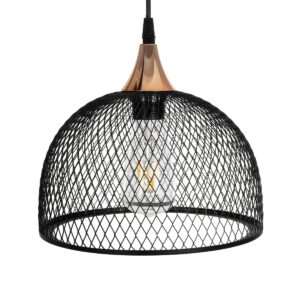 GLOBOSTAR® GLIND 201-0082 Vintage Κρεμαστό Φωτιστικό Οροφής με Ντουί 3 x E27 AC 220-240V IP20 – Μαύρο – Μ60 x Π25 x Υ50cm