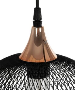 GLOBOSTAR® GLIND 201-0082 Vintage Κρεμαστό Φωτιστικό Οροφής με Ντουί 3 x E27 AC 220-240V IP20 – Μαύρο – Μ60 x Π25 x Υ50cm