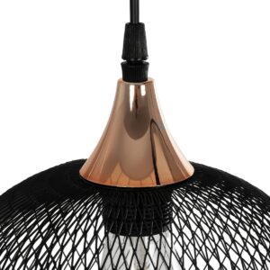 GLOBOSTAR® GLIND 201-0082 Vintage Κρεμαστό Φωτιστικό Οροφής με Ντουί 3 x E27 AC 220-240V IP20 – Μαύρο – Μ60 x Π25 x Υ50cm