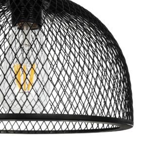 GLOBOSTAR® GLIND 201-0082 Vintage Κρεμαστό Φωτιστικό Οροφής με Ντουί 3 x E27 AC 220-240V IP20 – Μαύρο – Μ60 x Π25 x Υ50cm