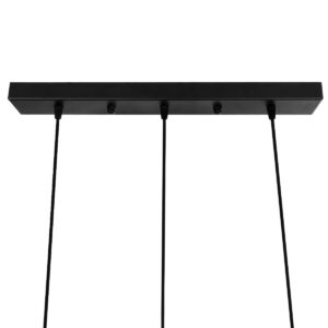 GLOBOSTAR® GLIND 201-0082 Vintage Κρεμαστό Φωτιστικό Οροφής με Ντουί 3 x E27 AC 220-240V IP20 – Μαύρο – Μ60 x Π25 x Υ50cm