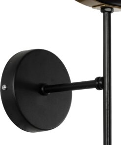 GLOBOSTAR® SOPA 201-0120 Μοντέρνο Φωτιστικό Τοίχου – Απλίκα με Ντουί 1 x E27 AC 220-240V IP20 – Μαύρο & Χρυσό – Μ23 x Π15 x Υ51cm