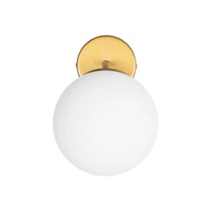 GLOBOSTAR® DALPH 203-0033 Vintage Φωτιστικό Τοίχου – Απλίκα με Ντουί 1 x E27 AC 220-240V IP20 – Χρυσό & Λευκό – M15 x Π25 x Υ22cm
