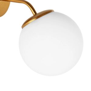 GLOBOSTAR® DALPH 203-0033 Vintage Φωτιστικό Τοίχου – Απλίκα με Ντουί 1 x E27 AC 220-240V IP20 – Χρυσό & Λευκό – M15 x Π25 x Υ22cm