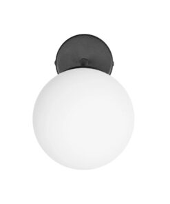 GLOBOSTAR® DALPH 203-0034 Vintage Φωτιστικό Τοίχου – Απλίκα με Ντουί 1 x E27 AC 220-240V IP20 – Μαύρο & Λευκό – M15 x Π25 x Υ22cm