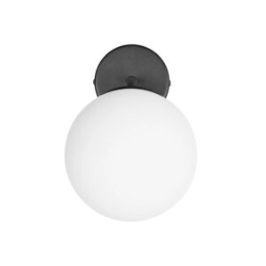 GLOBOSTAR® DALPH 203-0034 Vintage Φωτιστικό Τοίχου – Απλίκα με Ντουί 1 x E27 AC 220-240V IP20 – Μαύρο & Λευκό – M15 x Π25 x Υ22cm