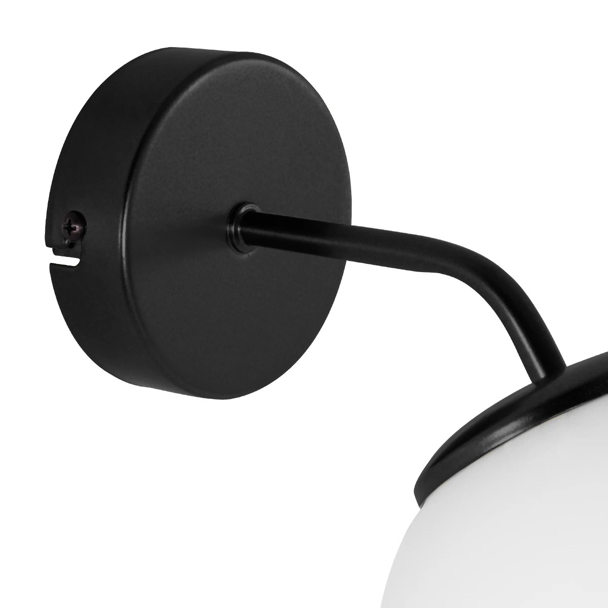 GLOBOSTAR® DALPH 203-0034 Vintage Φωτιστικό Τοίχου – Απλίκα με Ντουί 1 x E27 AC 220-240V IP20 – Μαύρο & Λευκό – M15 x Π25 x Υ22cm