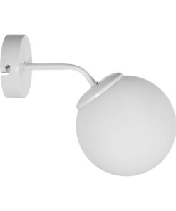 GLOBOSTAR® DALPH 203-0035 Vintage Φωτιστικό Τοίχου – Απλίκα με Ντουί 1 x E27 AC 220-240V IP20 – Λευκό – M15 x Π25 x Υ22cm