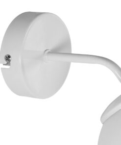 GLOBOSTAR® DALPH 203-0035 Vintage Φωτιστικό Τοίχου – Απλίκα με Ντουί 1 x E27 AC 220-240V IP20 – Λευκό – M15 x Π25 x Υ22cm