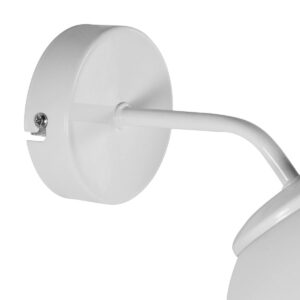 GLOBOSTAR® DALPH 203-0035 Vintage Φωτιστικό Τοίχου – Απλίκα με Ντουί 1 x E27 AC 220-240V IP20 – Λευκό – M15 x Π25 x Υ22cm