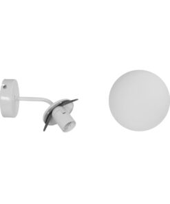 GLOBOSTAR® DALPH 203-0035 Vintage Φωτιστικό Τοίχου – Απλίκα με Ντουί 1 x E27 AC 220-240V IP20 – Λευκό – M15 x Π25 x Υ22cm