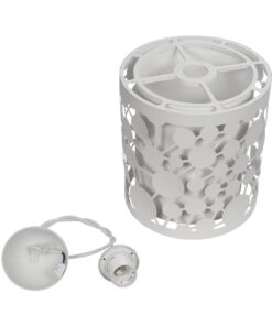 GLOBOSTAR® PETAL 203-0065 Μοντέρνο Κρεμαστό Φωτιστικό Οροφής με Ντουί 1 x E27 AC 220-240V IP20 – Λευκό – Μ23 x Π23 x Υ30cm