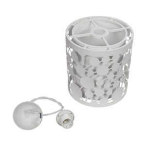 GLOBOSTAR® PETAL 203-0065 Μοντέρνο Κρεμαστό Φωτιστικό Οροφής με Ντουί 1 x E27 AC 220-240V IP20 – Λευκό – Μ23 x Π23 x Υ30cm