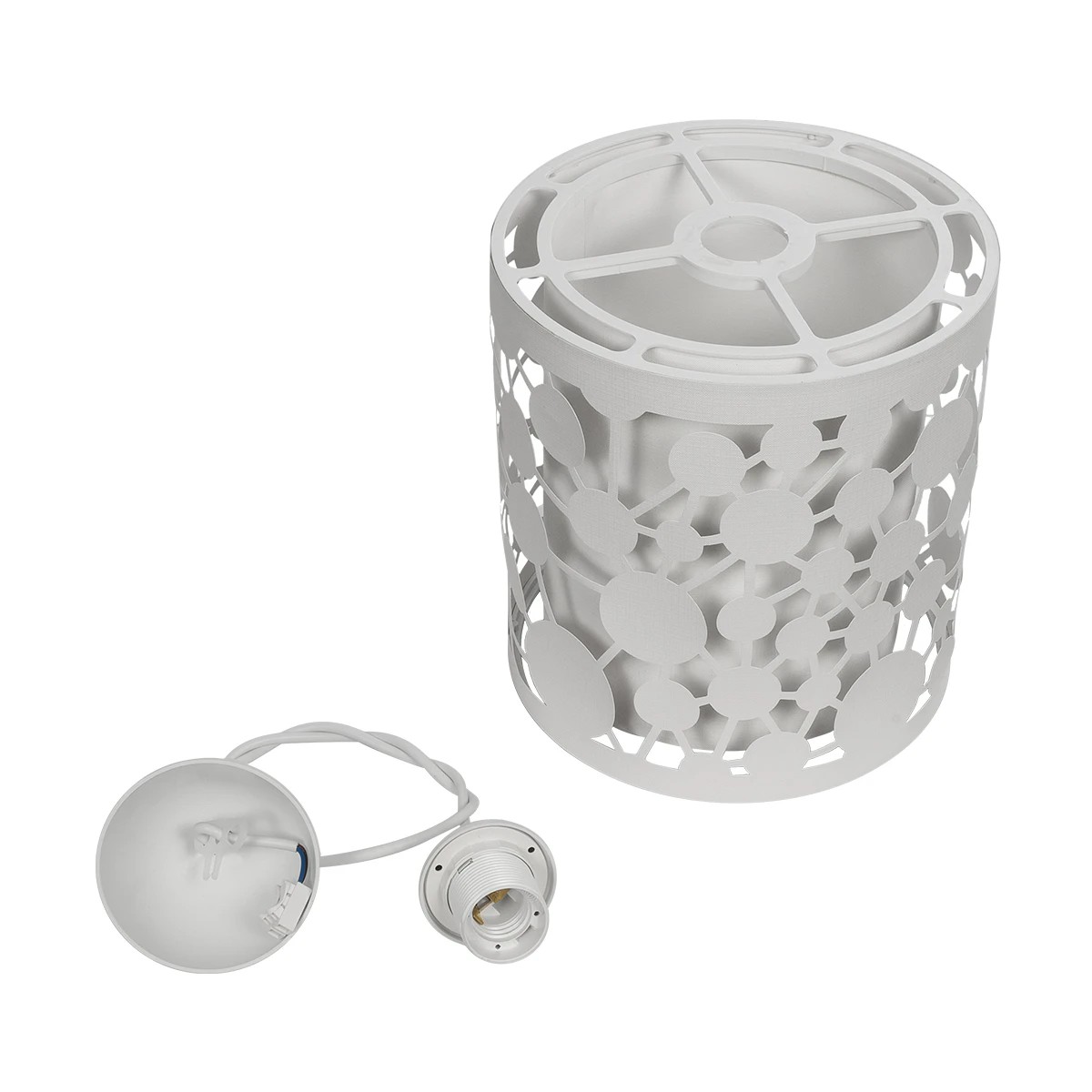 GLOBOSTAR® PETAL 203-0065 Μοντέρνο Κρεμαστό Φωτιστικό Οροφής με Ντουί 1 x E27 AC 220-240V IP20 – Λευκό – Μ23 x Π23 x Υ30cm