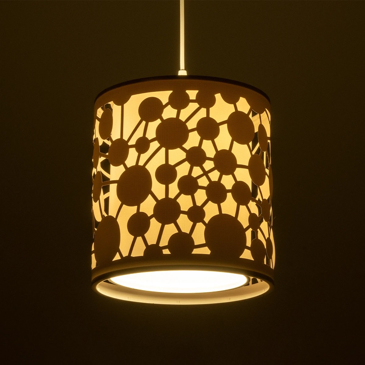 GLOBOSTAR® PETAL 203-0065 Μοντέρνο Κρεμαστό Φωτιστικό Οροφής με Ντουί 1 x E27 AC 220-240V IP20 – Λευκό – Μ23 x Π23 x Υ30cm