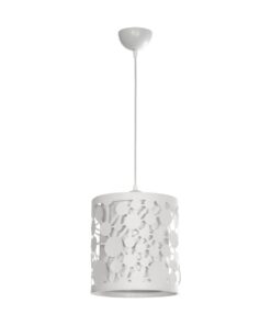 GLOBOSTAR® PETAL 203-0065 Μοντέρνο Κρεμαστό Φωτιστικό Οροφής με Ντουί 1 x E27 AC 220-240V IP20 – Λευκό – Μ23 x Π23 x Υ30cm