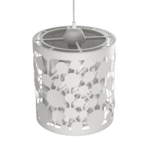 GLOBOSTAR® PETAL 203-0065 Μοντέρνο Κρεμαστό Φωτιστικό Οροφής με Ντουί 1 x E27 AC 220-240V IP20 – Λευκό – Μ23 x Π23 x Υ30cm