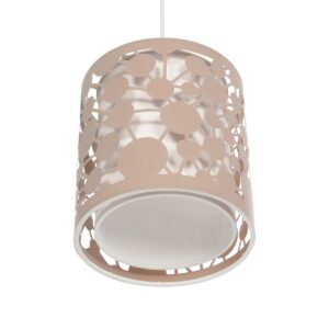 GLOBOSTAR® PETAL 203-0066 Μοντέρνο Κρεμαστό Φωτιστικό Οροφής με Ντουί 1 x E27 AC 220-240V IP20 – Ροζ – Μ23 x Π23 x Υ30cm